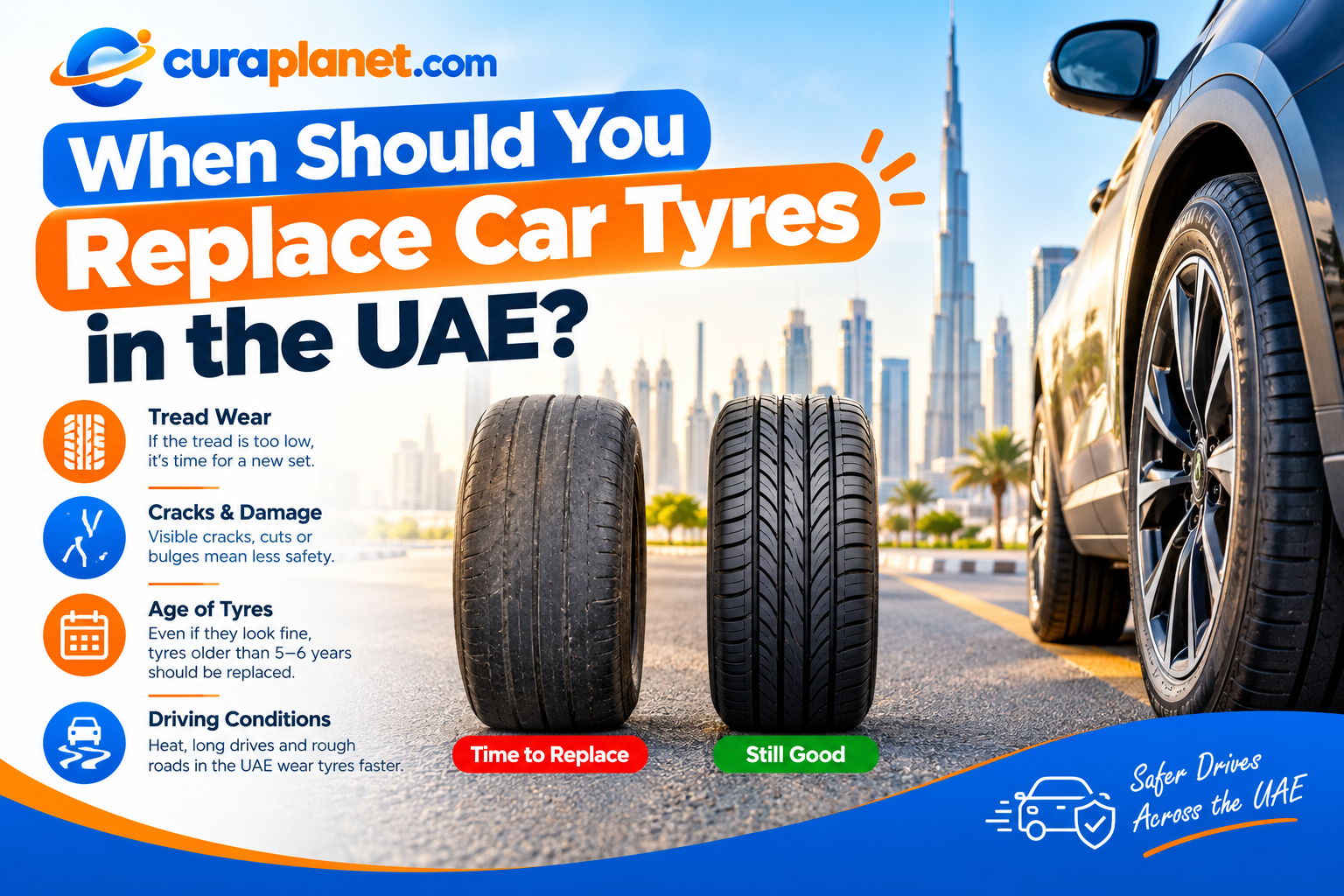 When Should You Replace Car Tyres in the UAE?